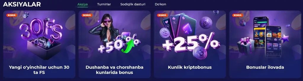 Vivi bonus, frispinlar va kazino aksiyalari